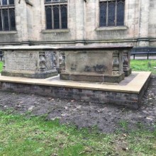 Restoration to the Smith's Tombs at Stoke Minster - After