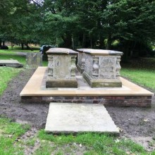 Restoration to the Smith's Tombs at Stoke Minster - After