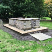 Restoration to the Smith's Tombs at Stoke Minster - After